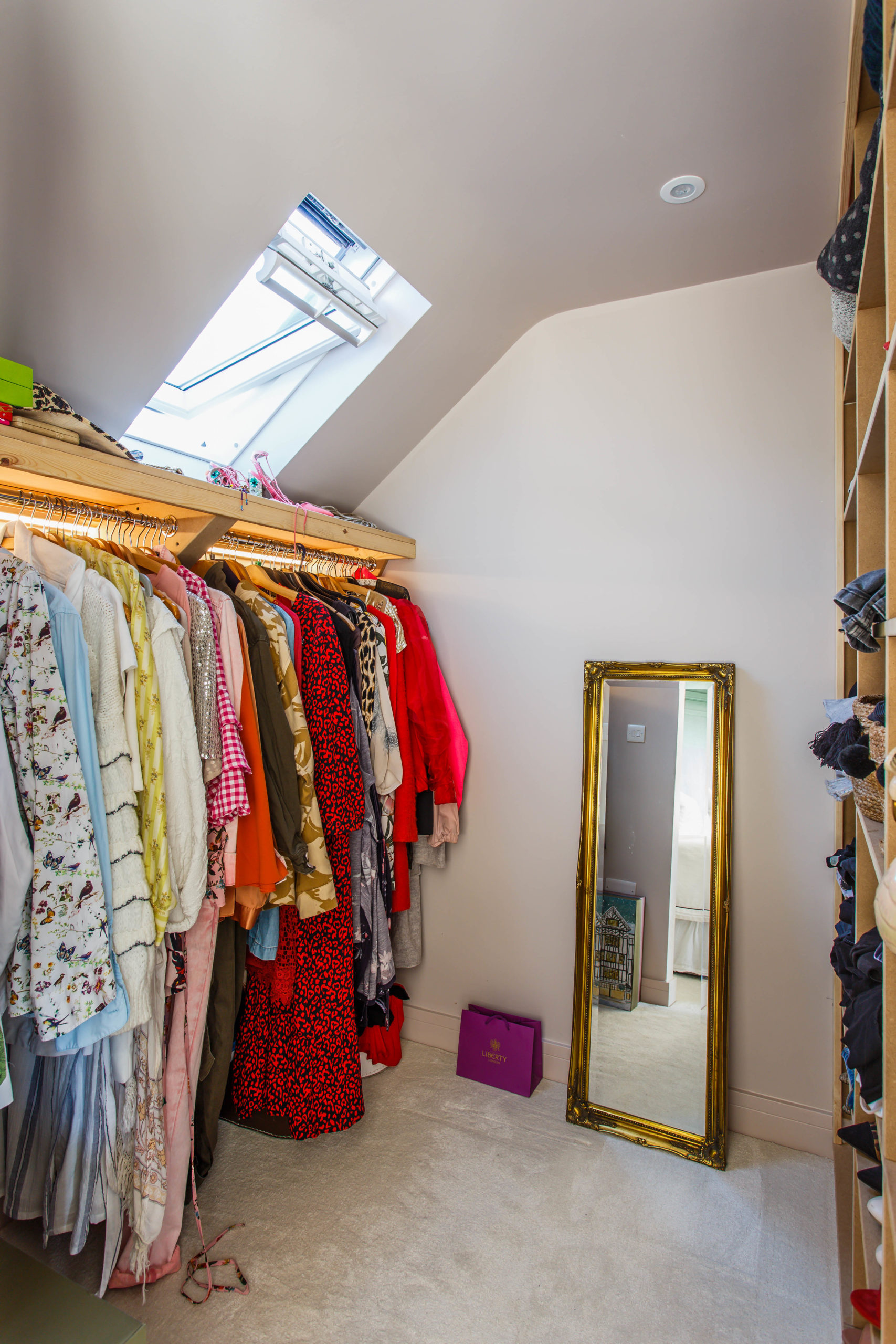 walk in wardrobe in loft conversion